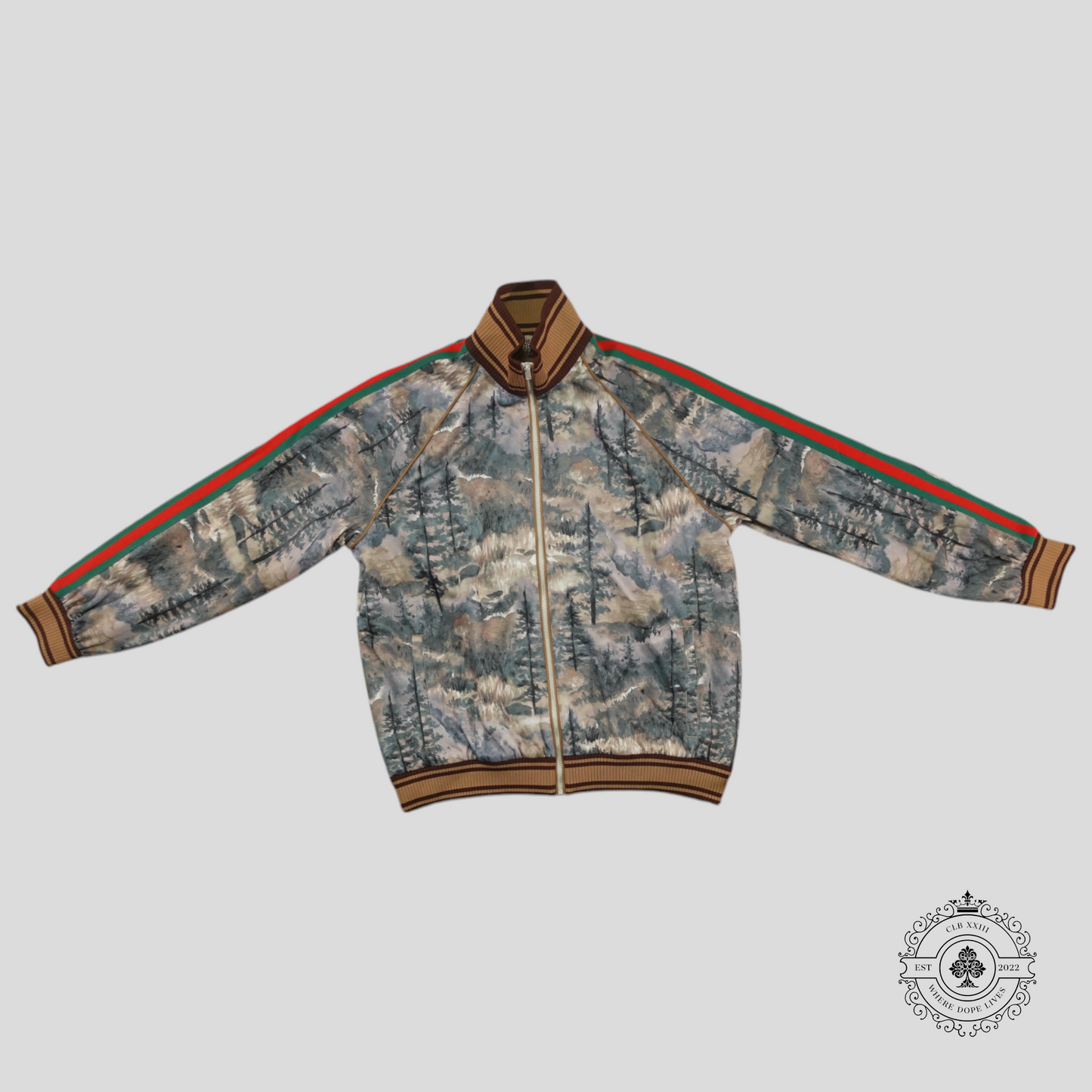 Gucci X The North Face Forest Print Technical Jacket in Multicolor