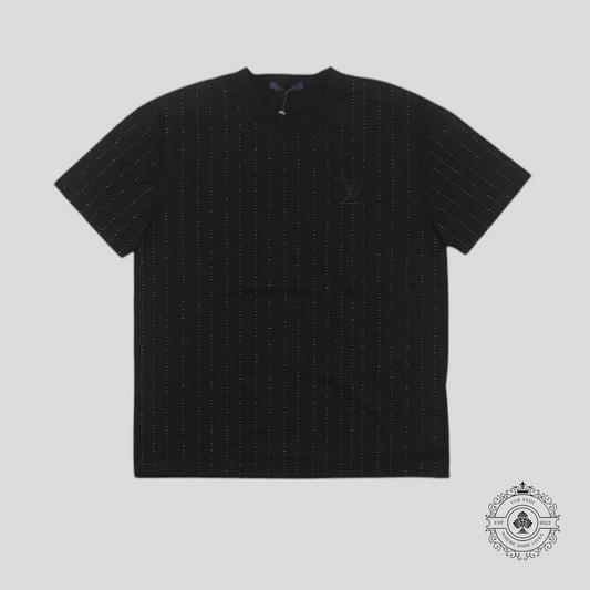 Louis Vuitton LV Crystal Embellished T-Shirt in Black