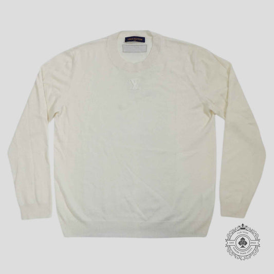 Louis Vuitton LV Cashmere Sweater in Cream