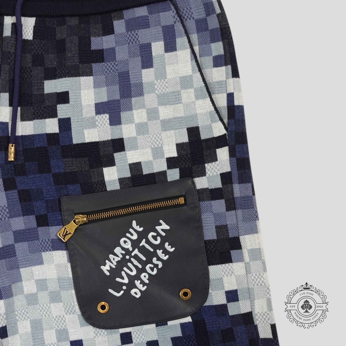 Louis Vuitton Hybrid Damoflage Shorts in Blue