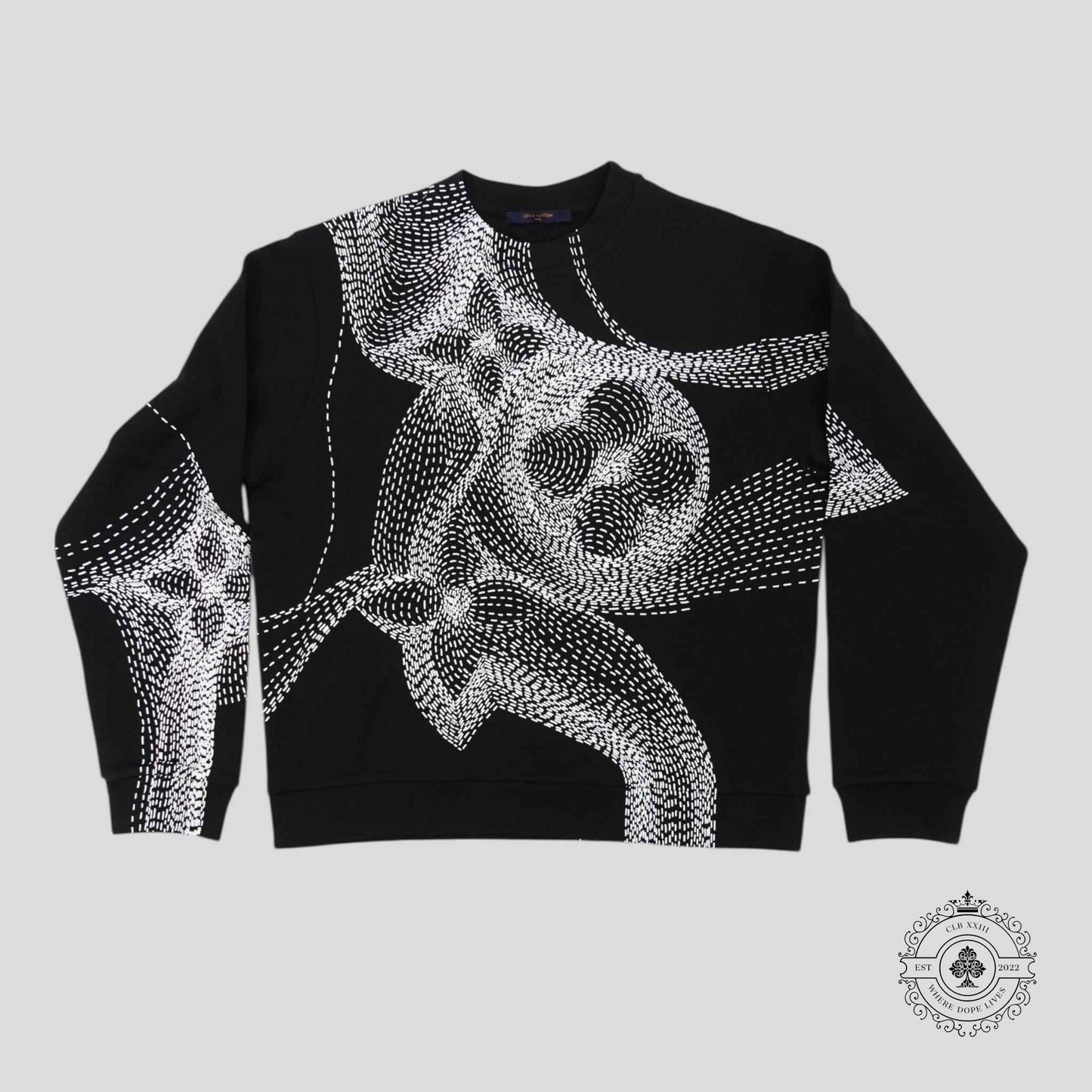 Louis Vuitton Flower Print Sweatshirt in Black