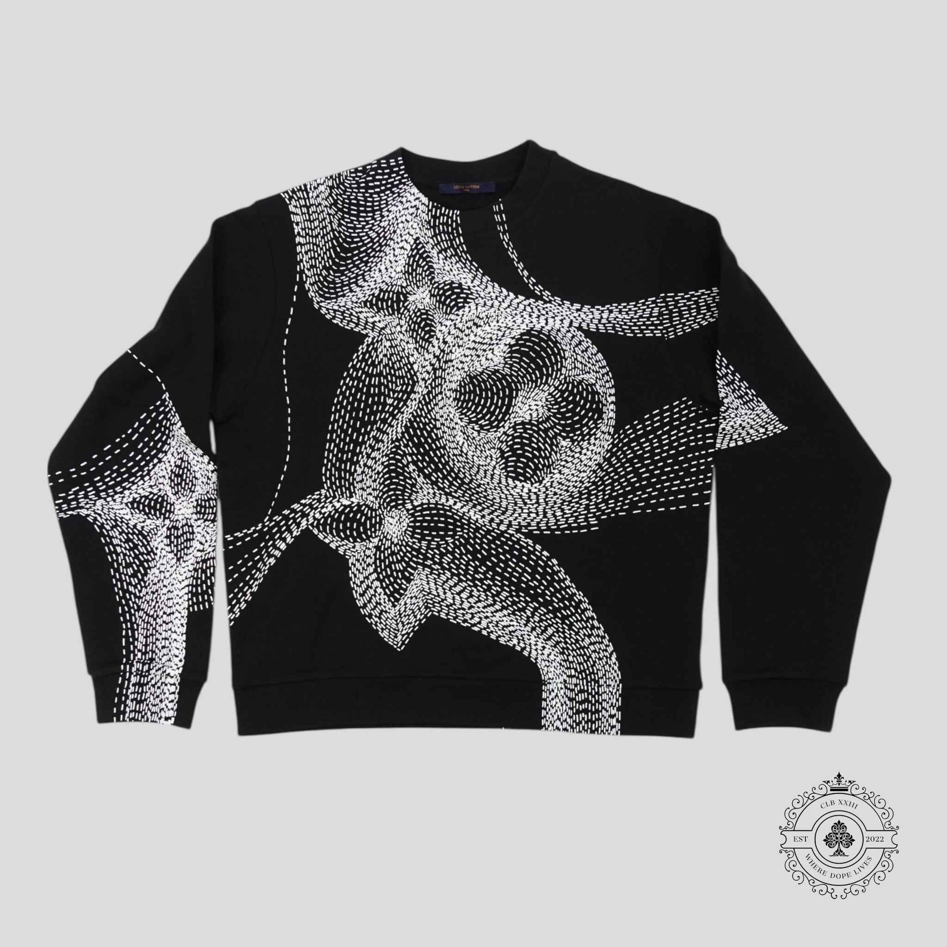 Louis Vuitton Flower Print Sweatshirt in Black