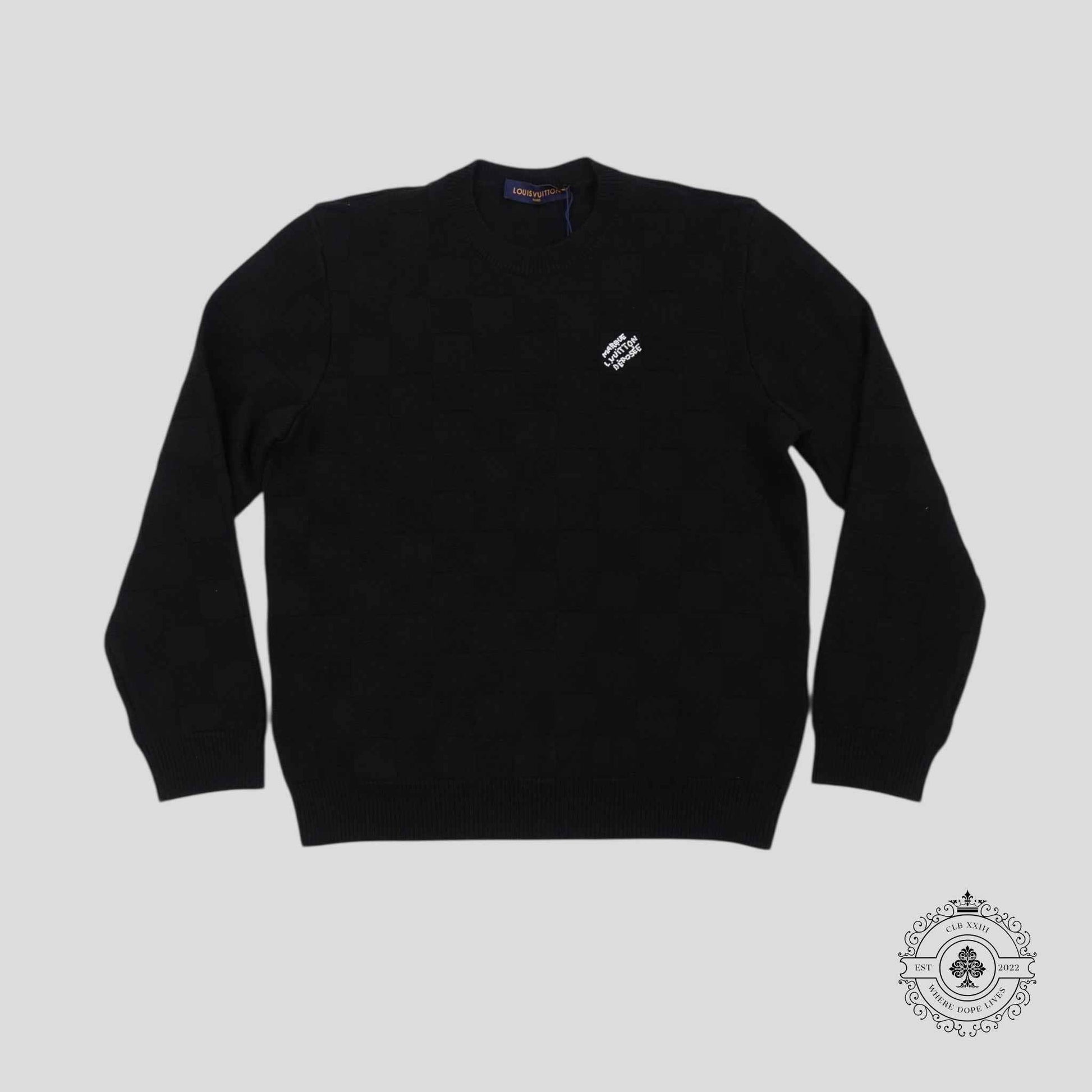 Louis Vuitton Damier Pearl Embroidered Pullover in Black