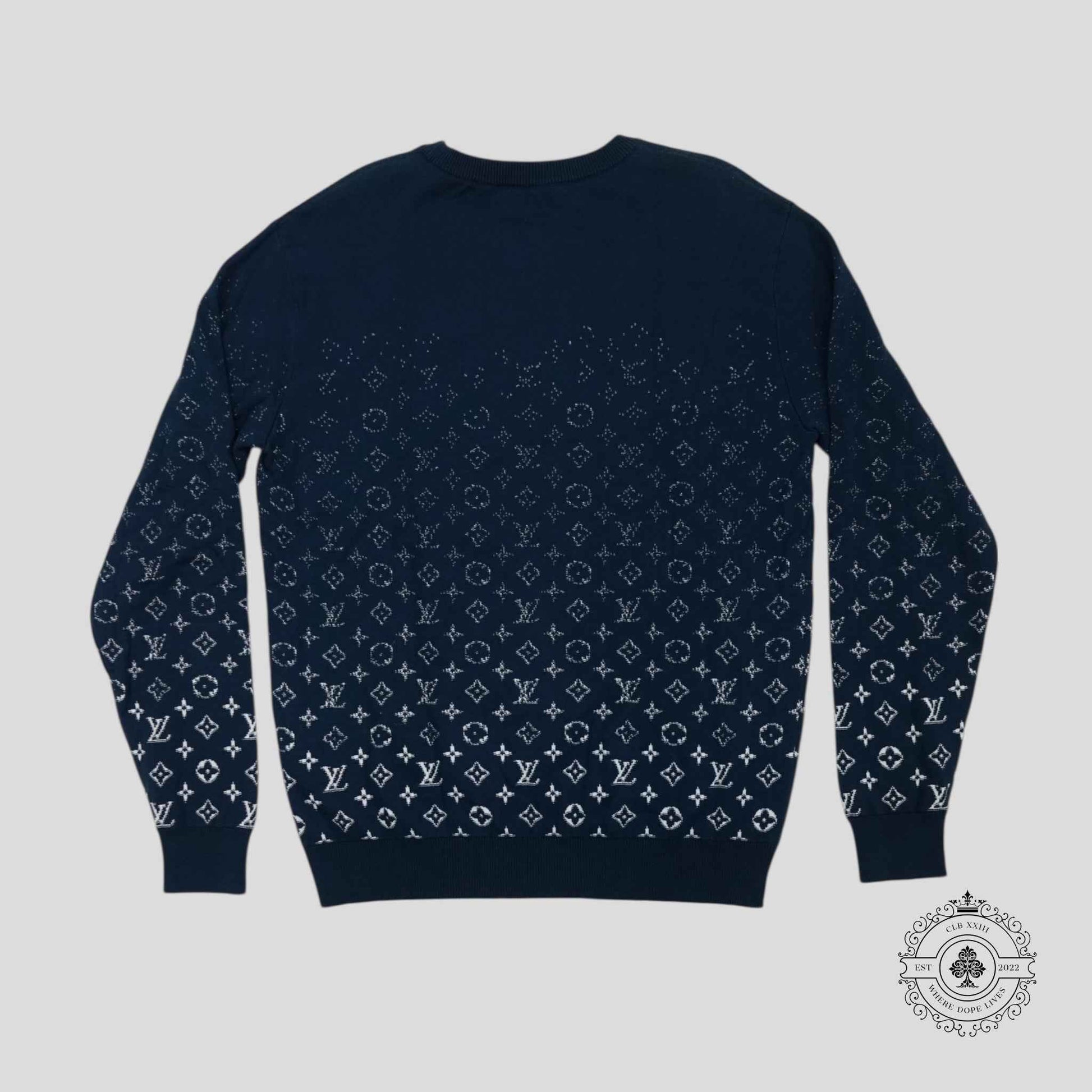 Louis Vuitton Monogram Degrade LS Knitwear in Marine Green