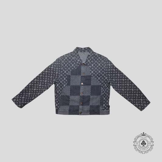 Louis Vuitton Nigo Monogram Jacquard Denim Jacket in Grey