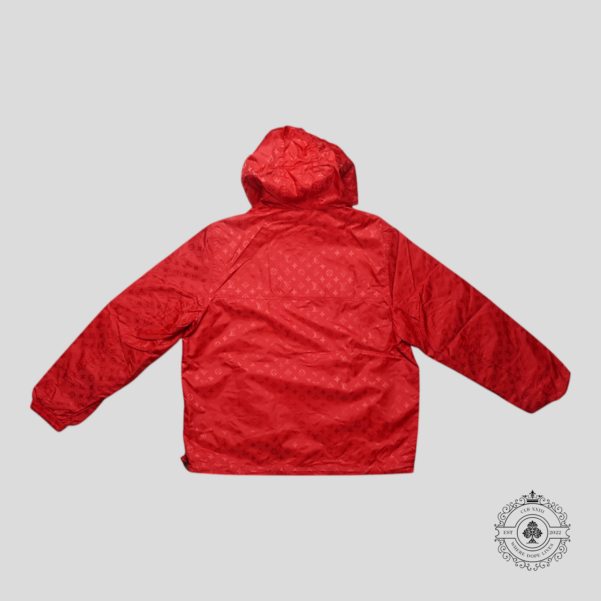 Louis Vuitton Monogram Reversible Nylon Windbreaker in Red Orange