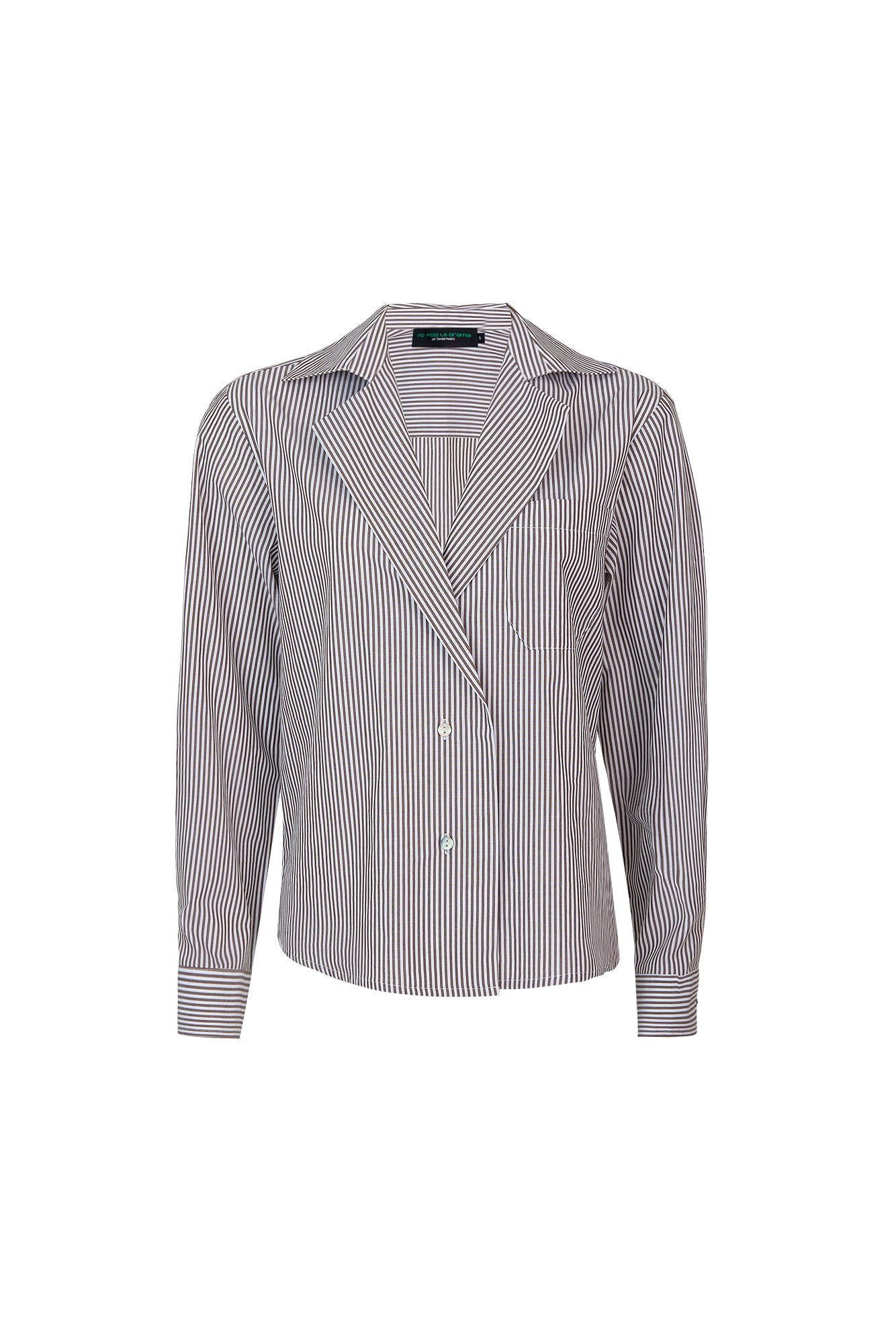 DANIELA SHIRT MAROON AND WHITE STRIPES