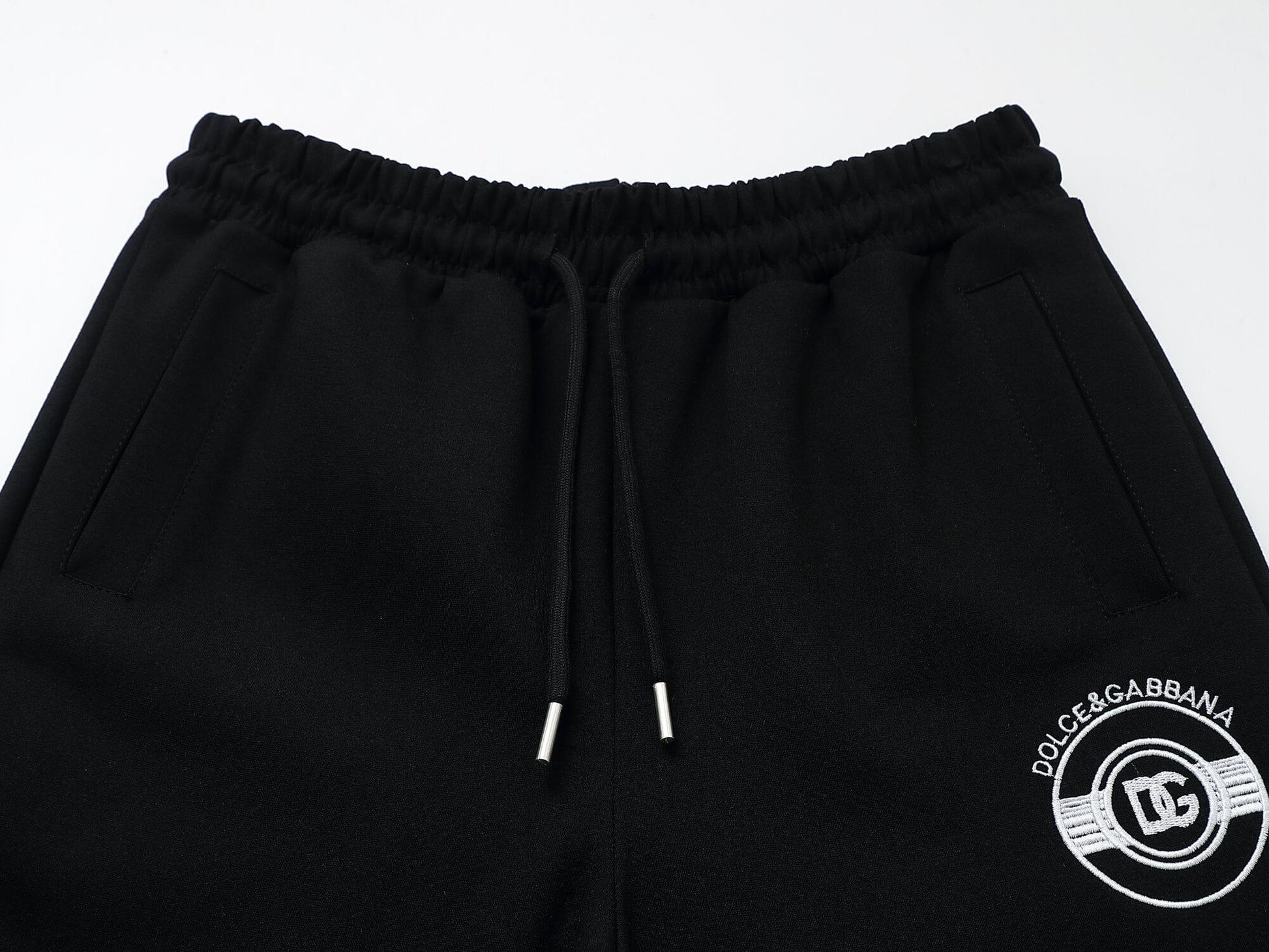 Dolce & Gabbana Circular DG Crest Logo Technical Jersey Tracksuit Black CUSTOM
