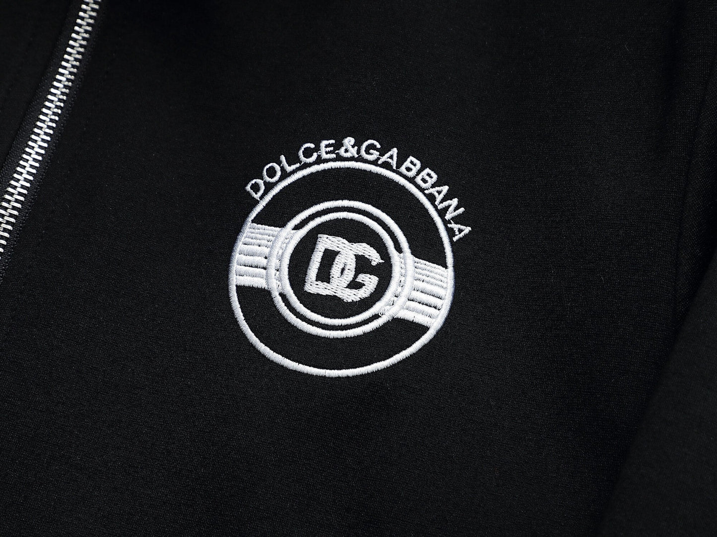 Dolce & Gabbana Circular DG Crest Logo Technical Jersey Tracksuit Black CUSTOM