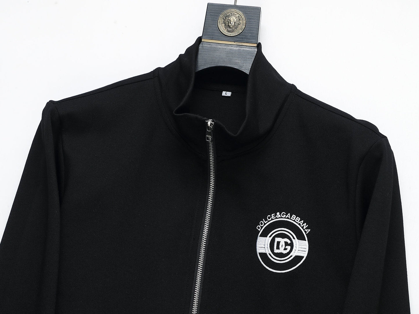 Dolce & Gabbana Circular DG Crest Logo Technical Jersey Tracksuit Black CUSTOM
