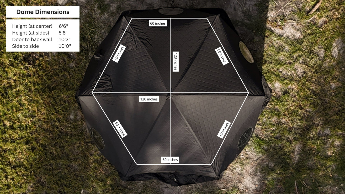 Dome Sauna Tent Elite Experience Package (8-person)