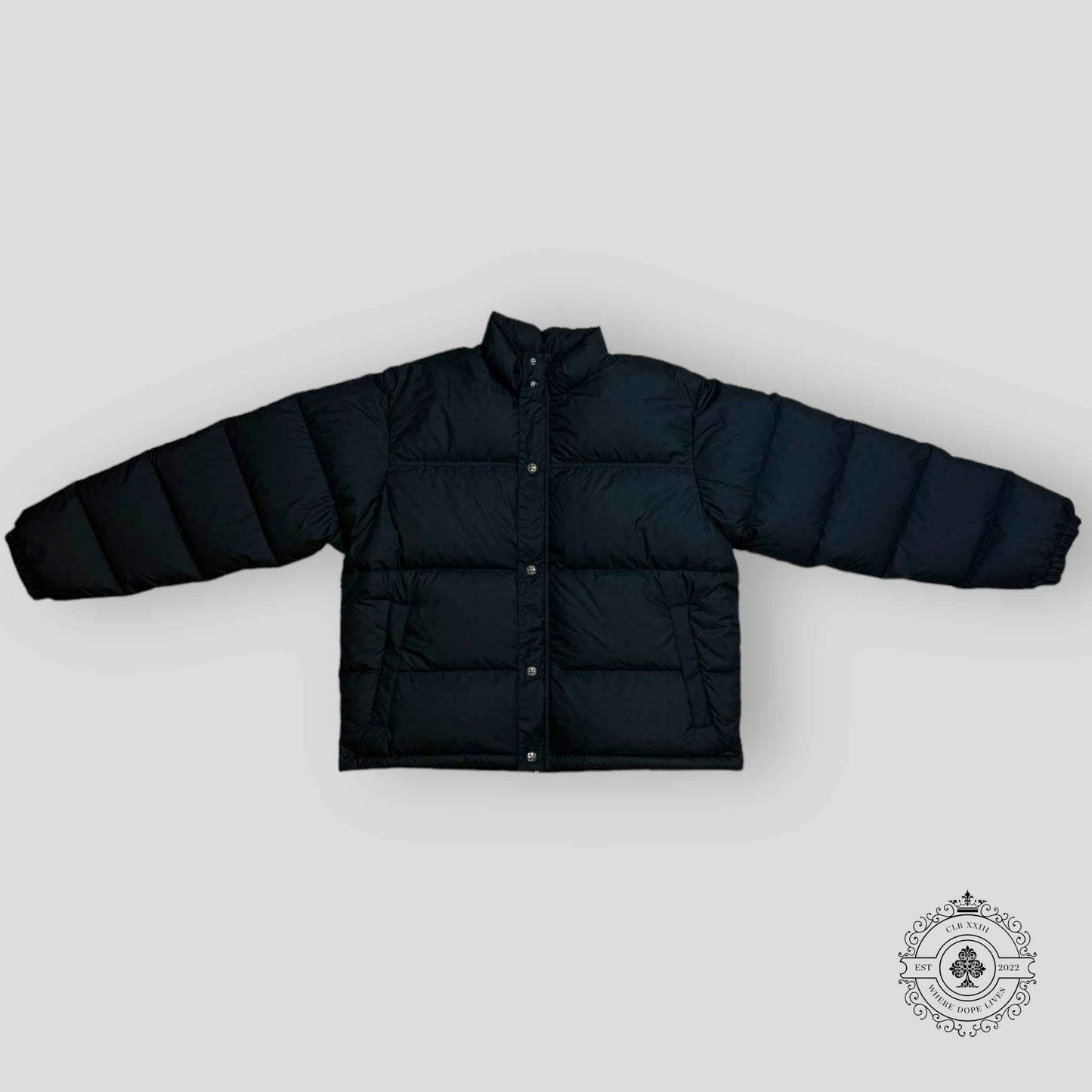 Chrome Hearts Plus Pattern Puffer Jacket in Black