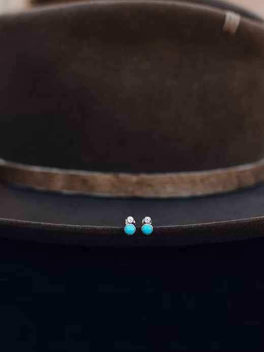 Diamond + Turquoise Earrings