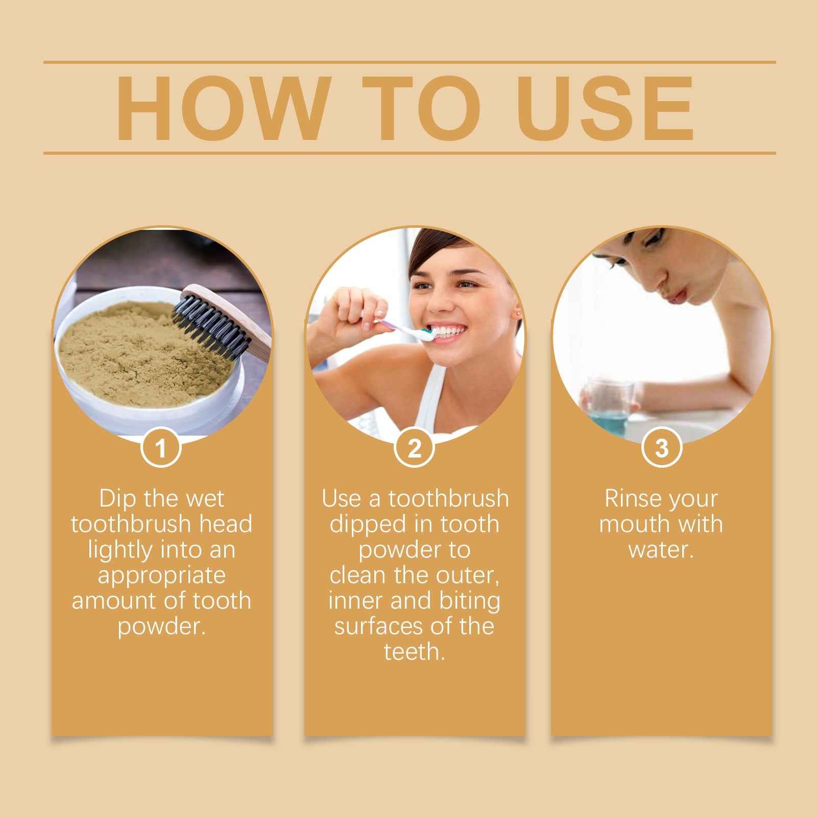 Oralhoe Turmeric Tooth Cleaning Powder Gently Cleans Teeth Tartar Daily Care Teeth Cleaning Powder
