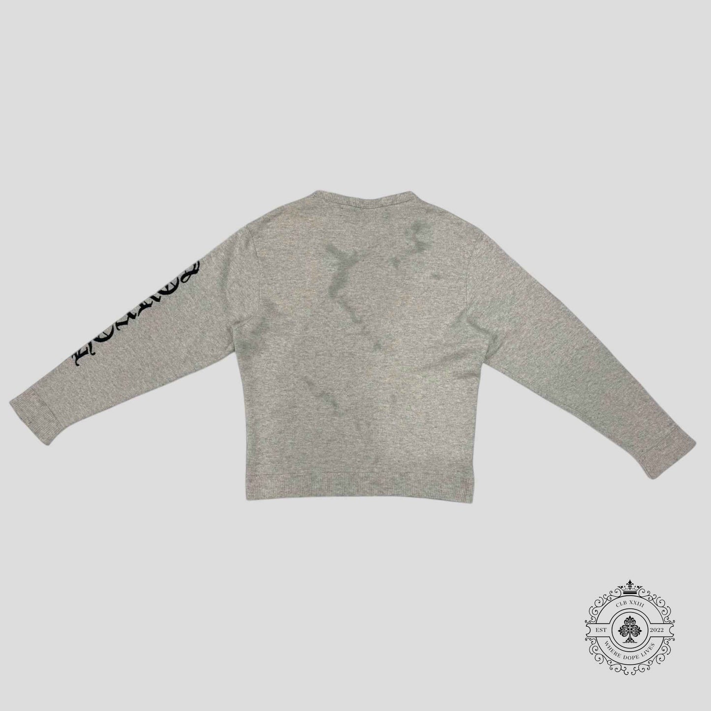 Chrome Hearts Cashmere Knit Sweater in Grey