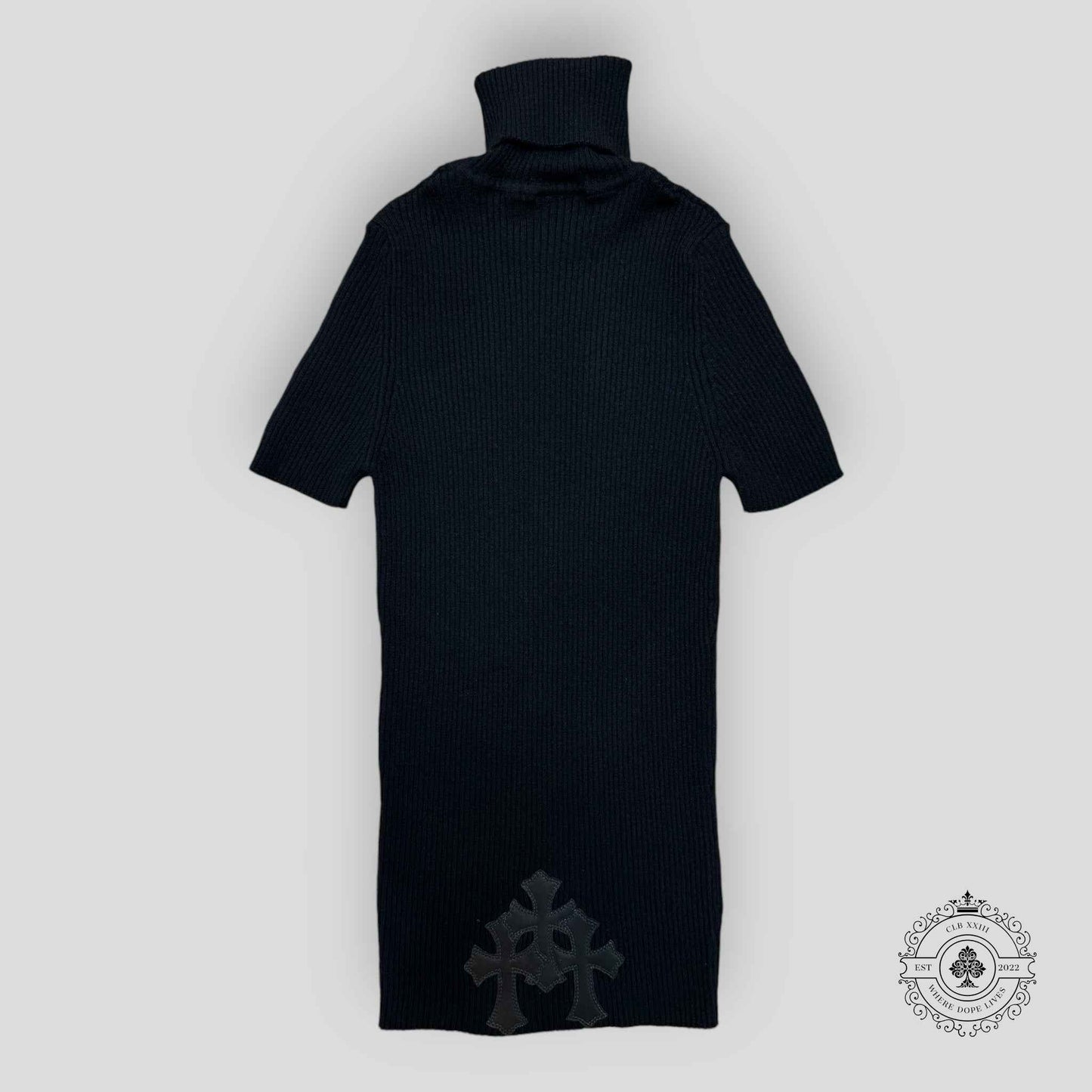 Chrome Hearts Cashmere Short-Sleeve Sweater in Black