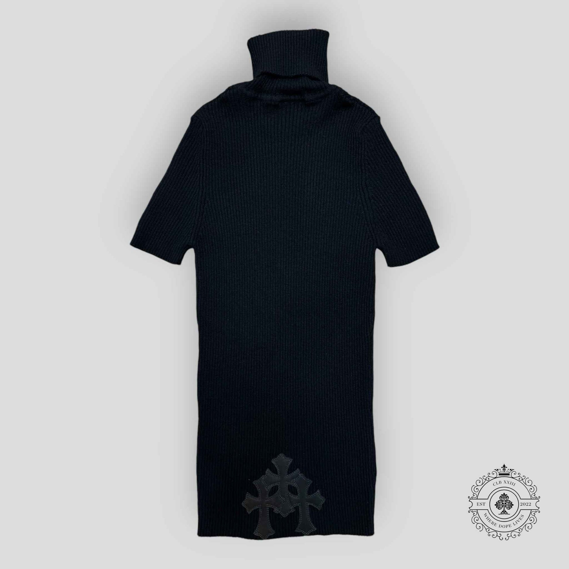 Chrome Hearts Cashmere Short-Sleeve Sweater in Black