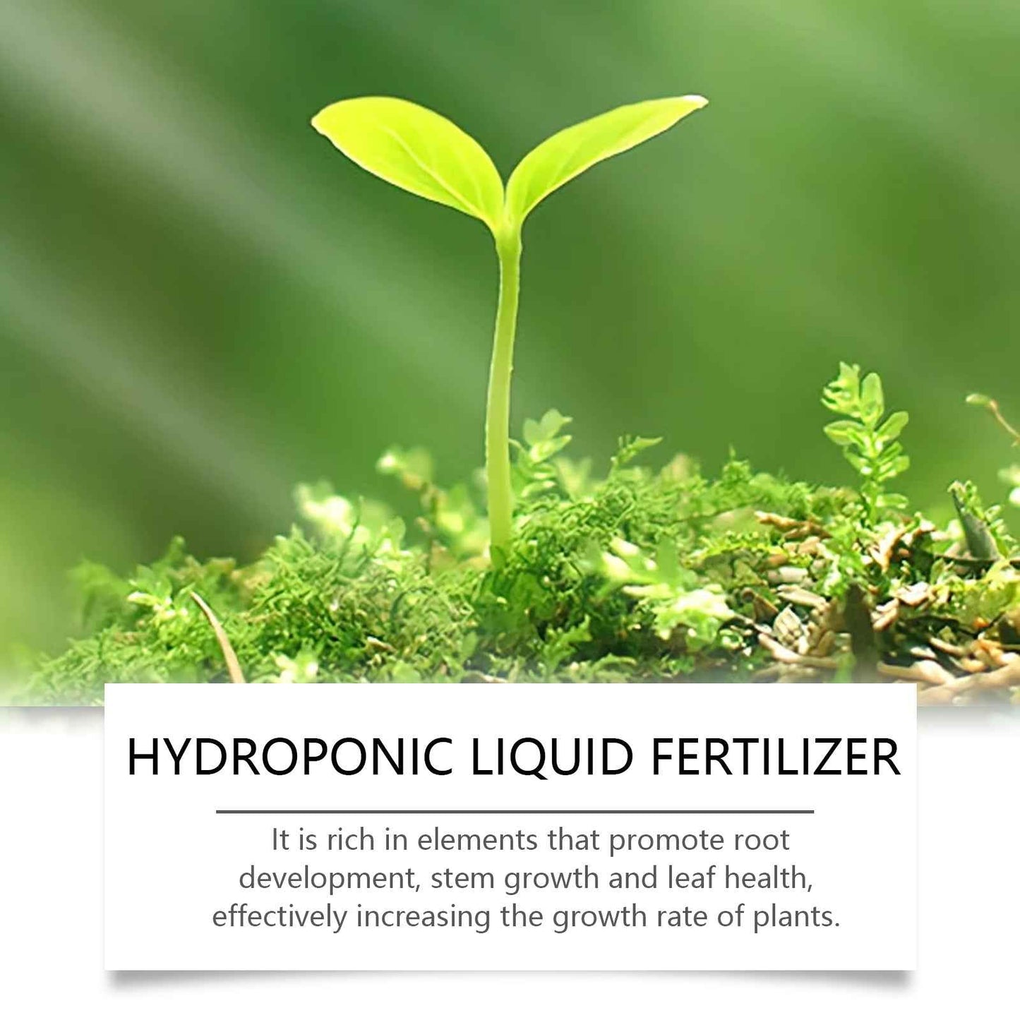 MoonSpry Hydroponic Liquid Fertilizer Lawn Green Leaf Growth Nutrient Solution Plant Concentrate Fertilizer Supplement