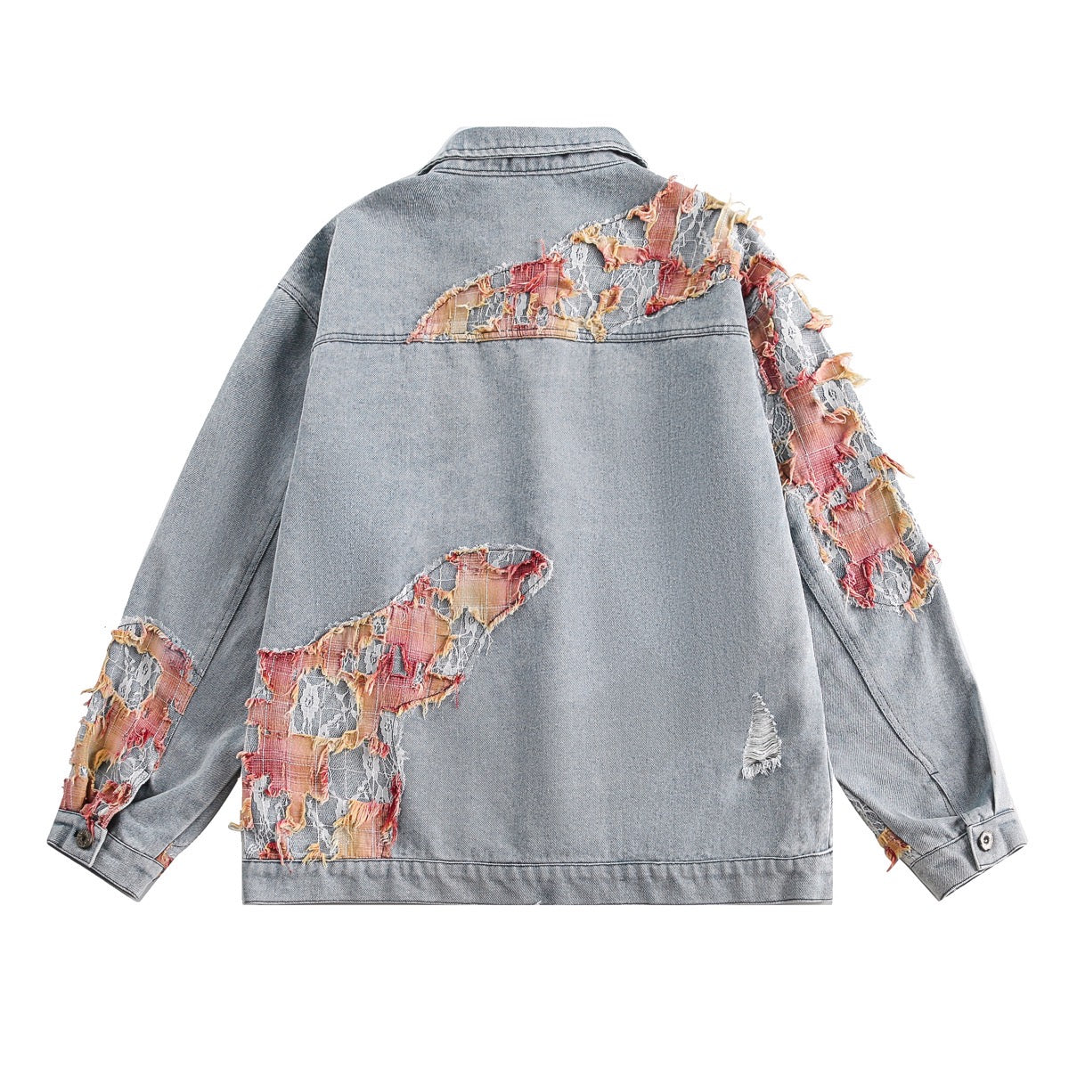 Lace Patchwork Denim Jacket