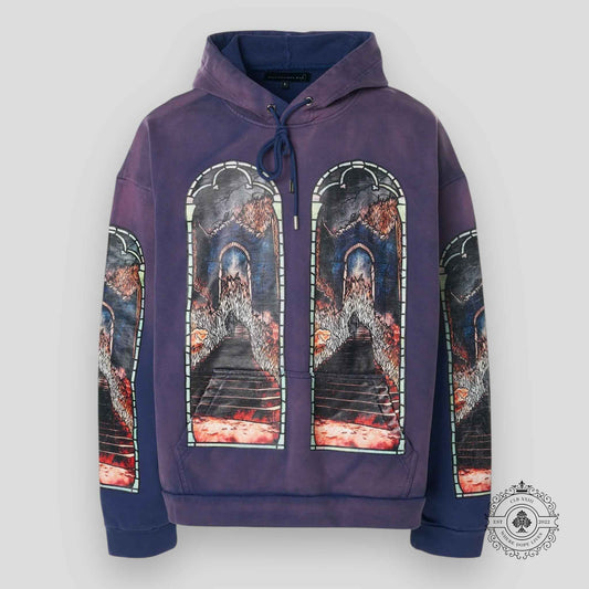 Who Decides War Descent Hooded Sweatshirt In Indigo