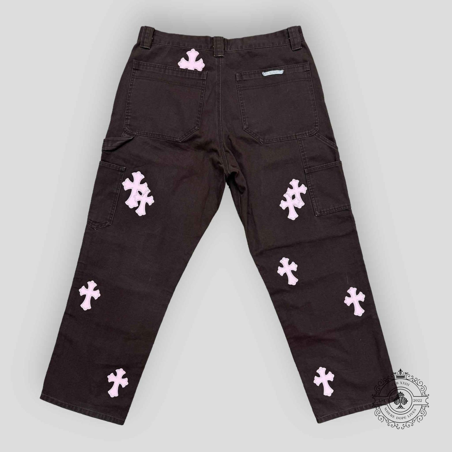 Chrome Hearts Pink Patch Double Knee Carpenter Pants