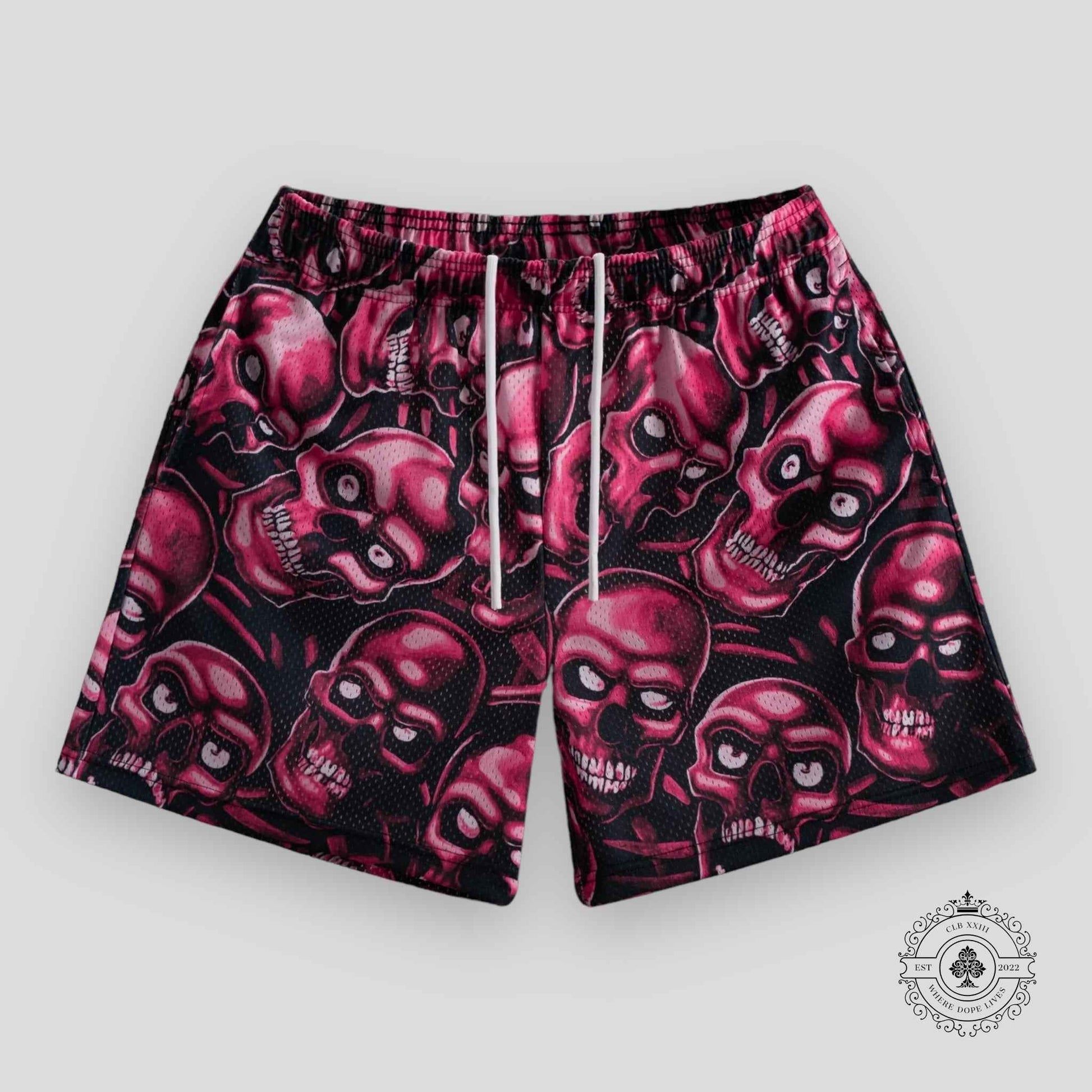 Bravest Studios Skully Shorts in Red
