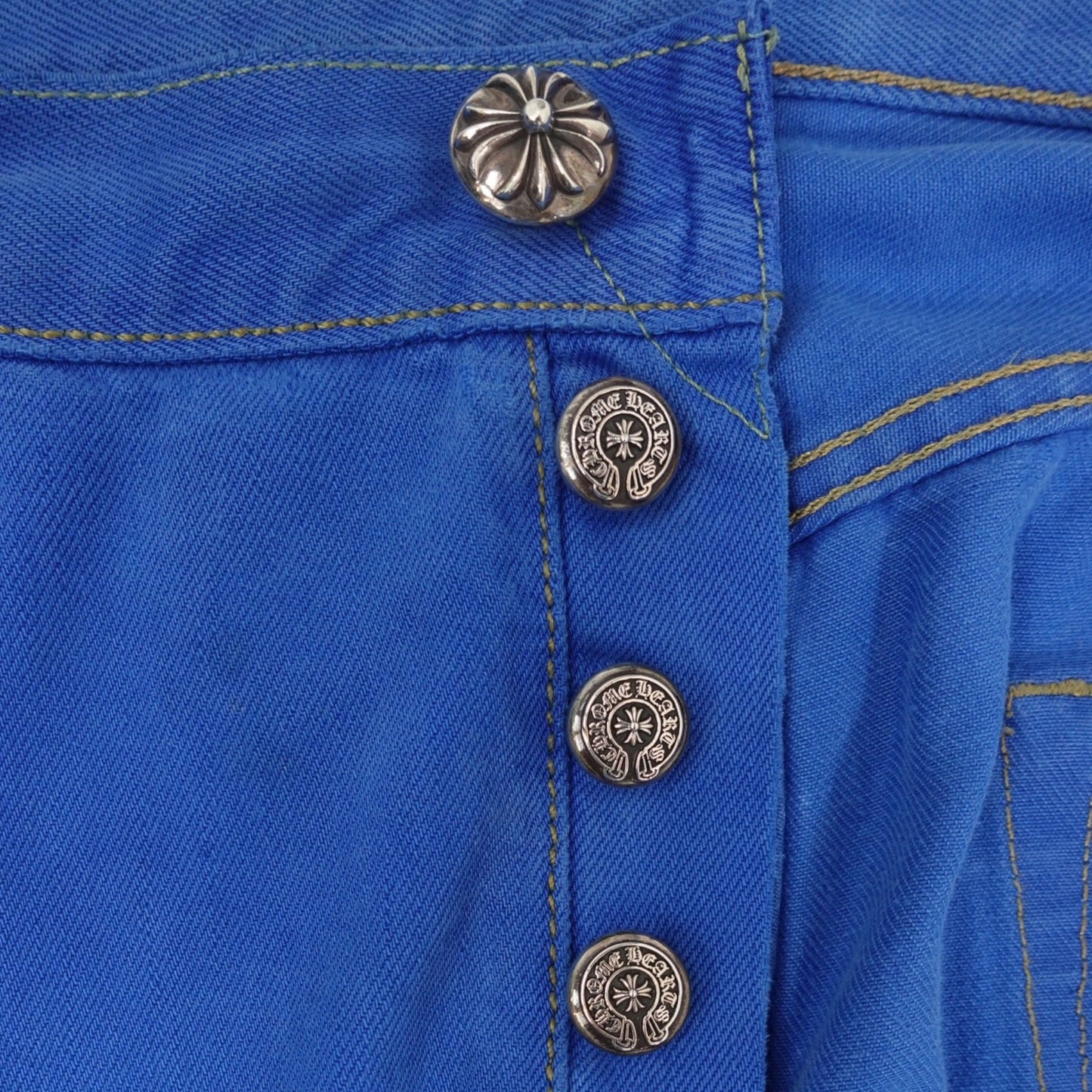 Chrome Hearts Levis Cross Patch Jeans in Blue
