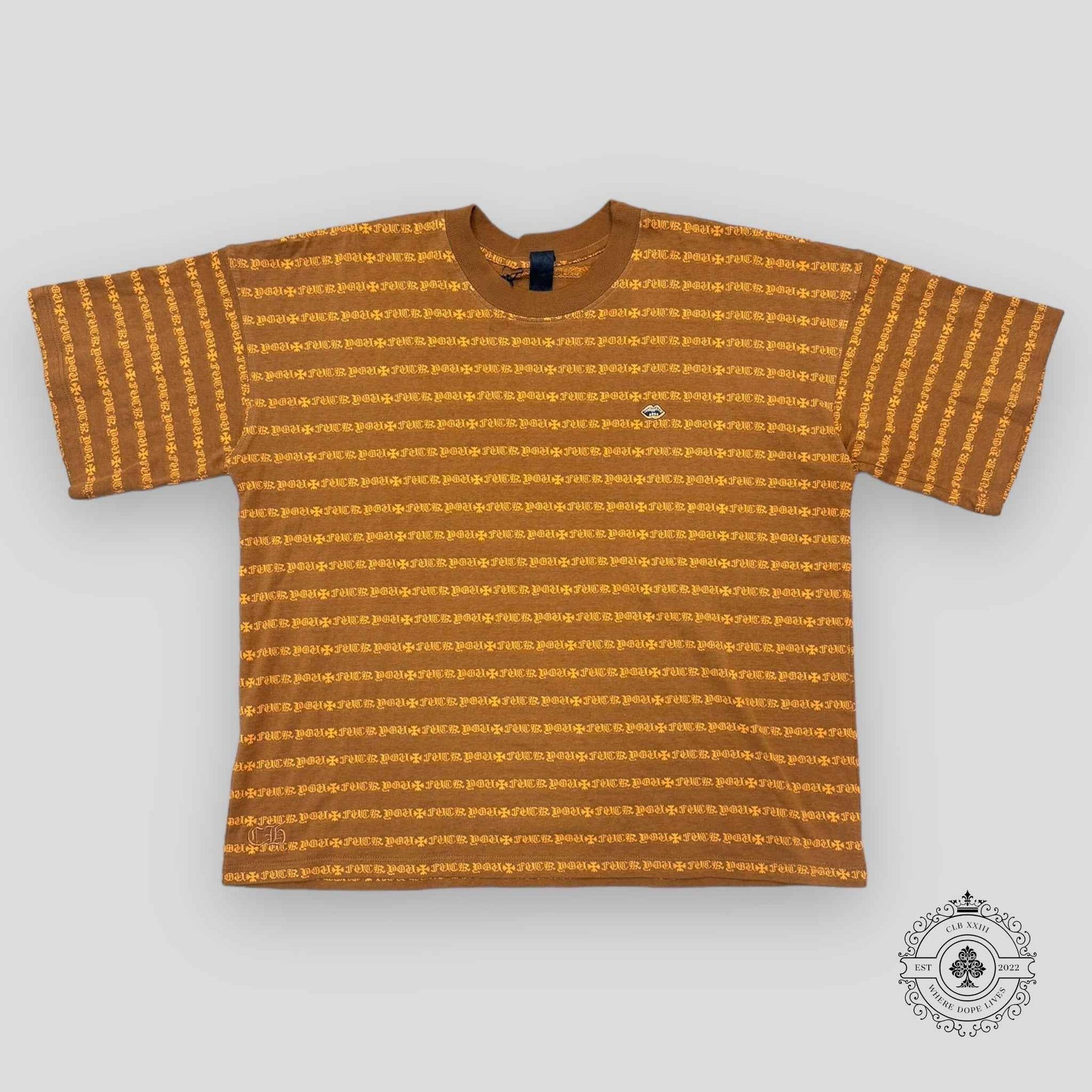 Chrome Hearts Matty Boy Teens From Mars Fuck You Striped T-Shirt