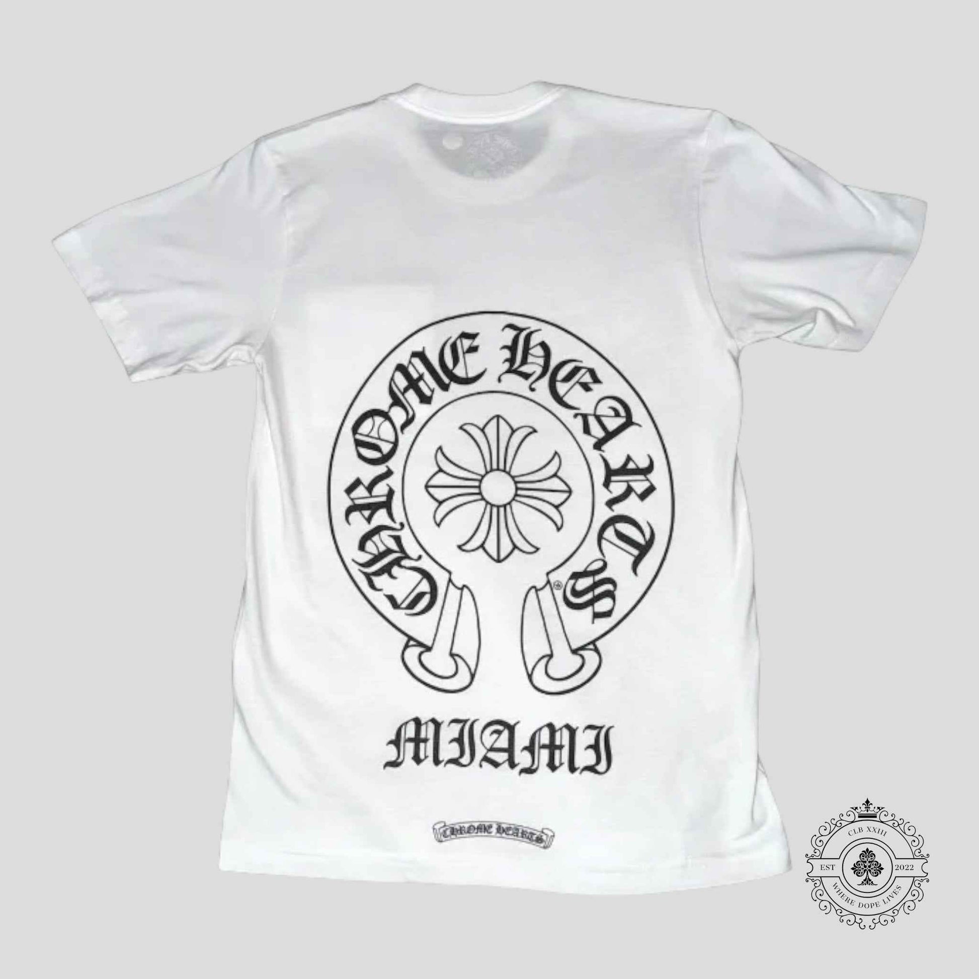 Chrome Hearts Miami Horseshoe Pocket Tee in White