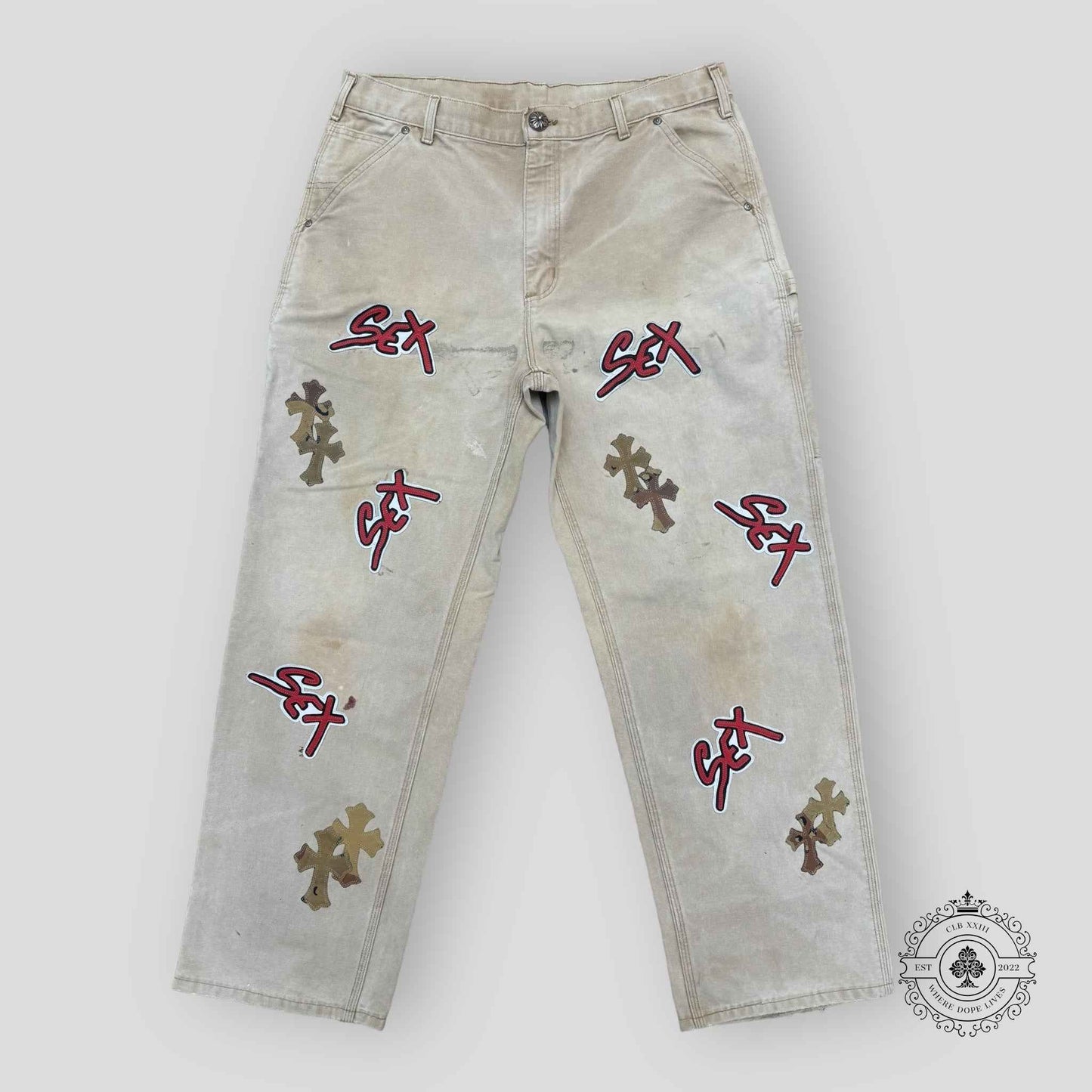 Chrome Hearts Sex Records Patch Carpenter Pants
