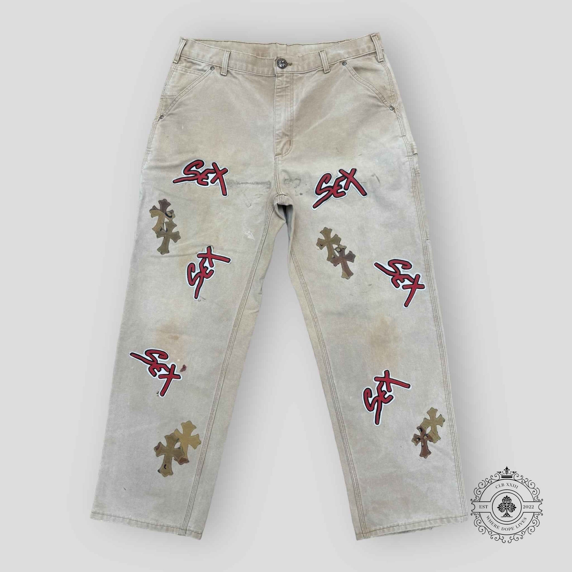 Chrome Hearts Sex Records Patch Carpenter Pants