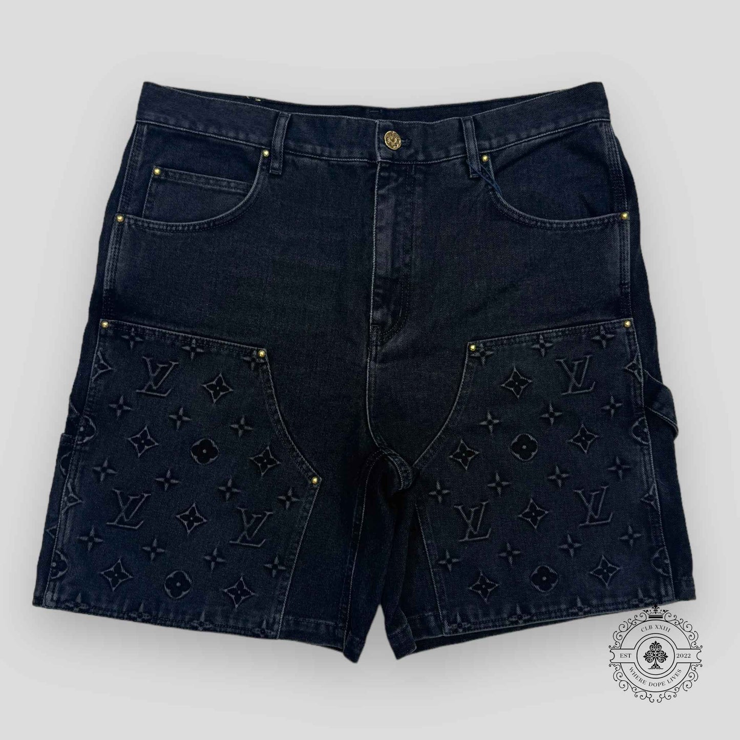 Louis Vuitton Monogram Workwear Denim Shorts