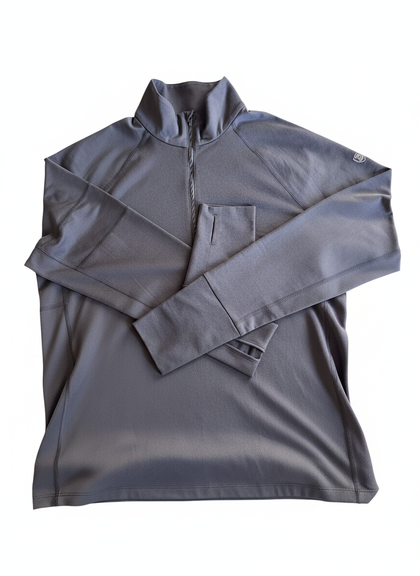 Foudy Mid-Weight Long Sleeve ½ Zip Top - JUSTLUXURY