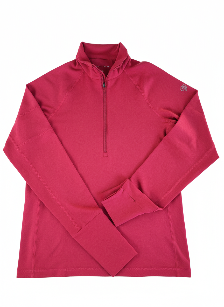 Foudy Mid-Weight Long Sleeve ½ Zip Top - JUSTLUXURY