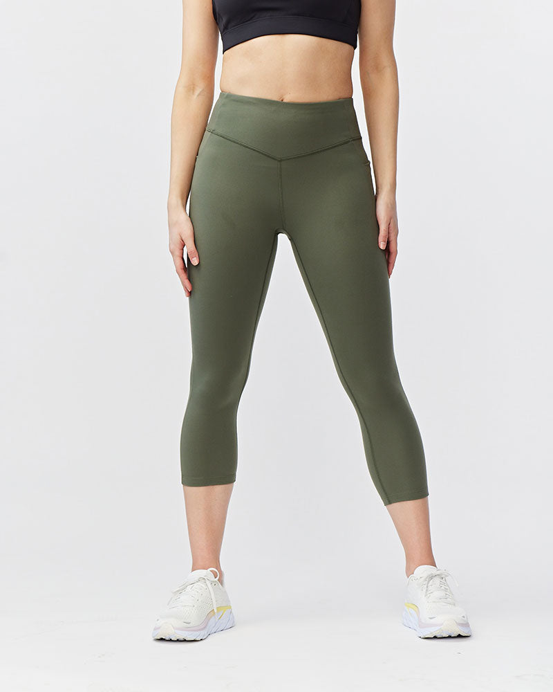 Go Again Women's Cropped Leggings Length 21" - JUSTLUXURY