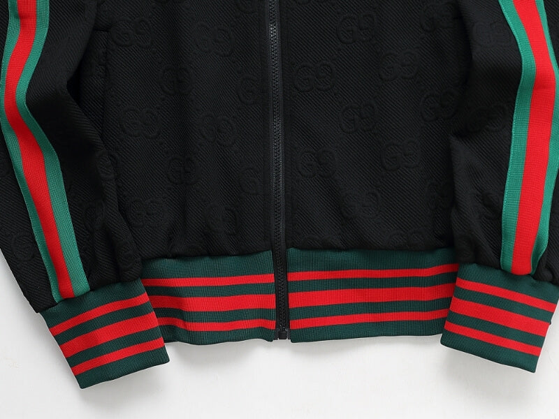 Gucci GG Monogram Embossed Tracksuit Black Web Stripe CUSTOM