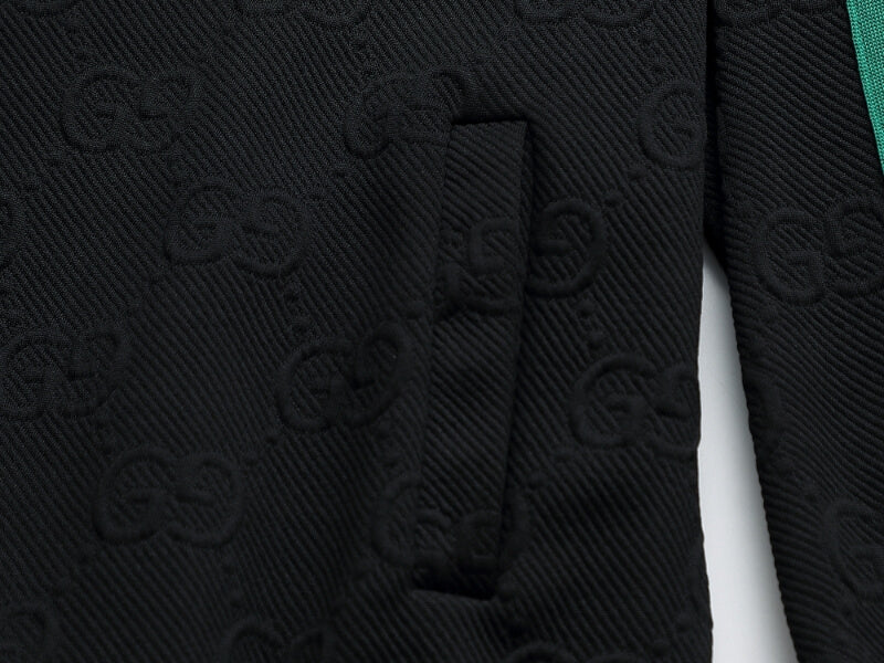 Gucci GG Monogram Embossed Tracksuit Black Web Stripe CUSTOM