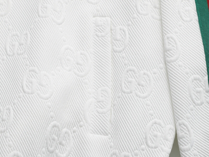Gucci GG Monogram Embossed Tracksuit White Web Stripe CUSTOM