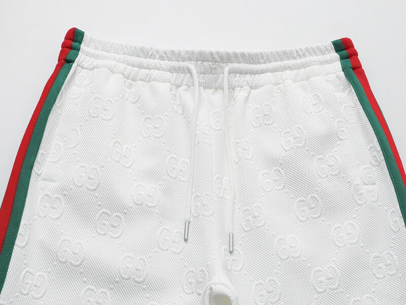 Gucci GG Monogram Embossed Tracksuit White Web Stripe CUSTOM