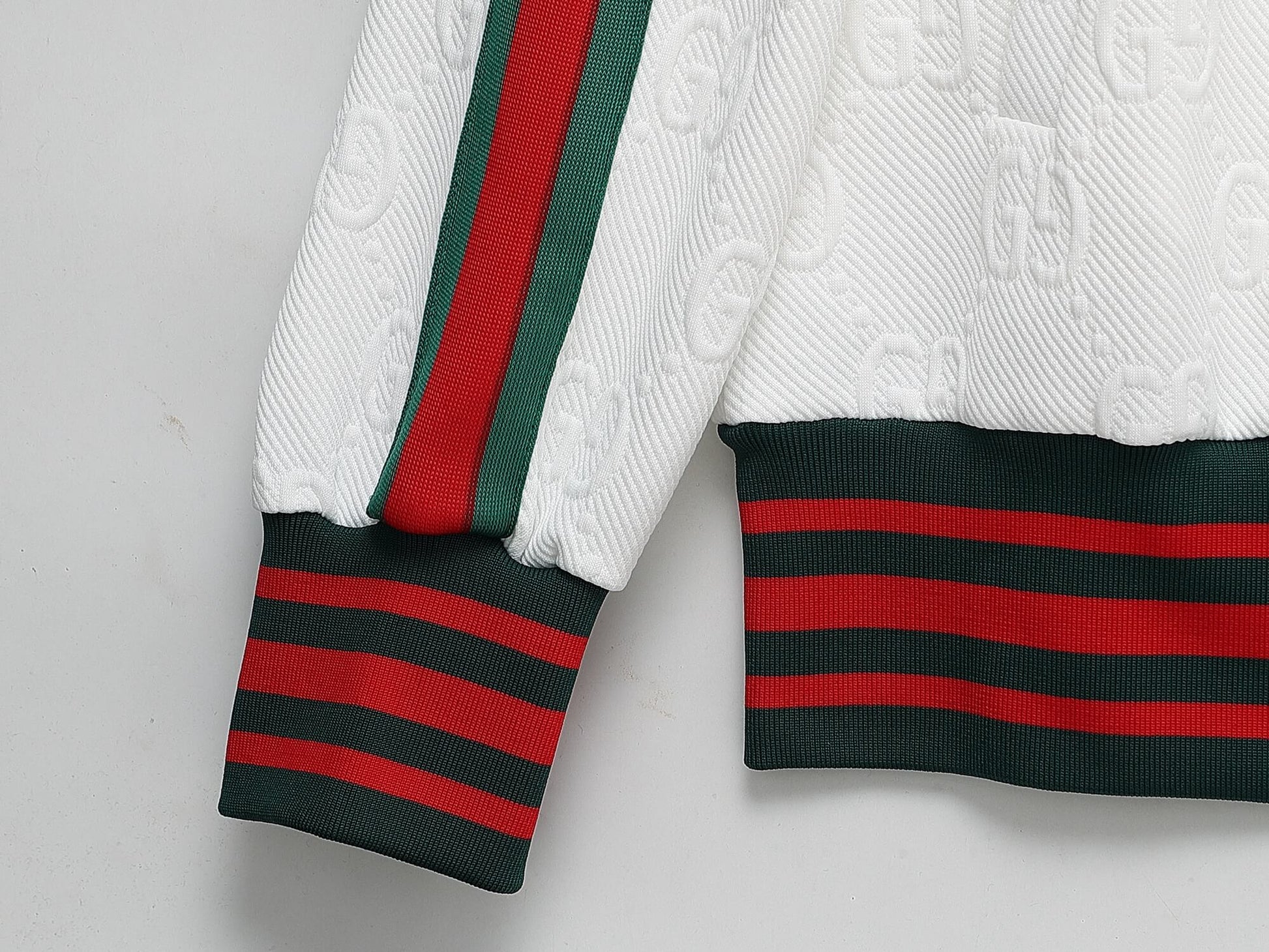 Gucci GG Monogram Embossed Tracksuit White Web Stripe CUSTOM