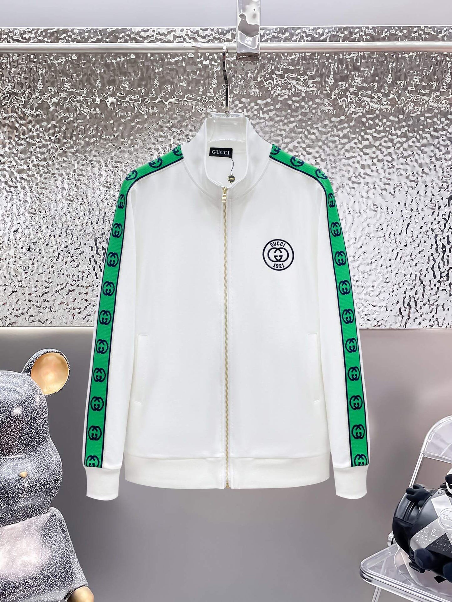 Gucci Interlocking G Gucci 1921 Technical Jersey Tracksuit White CUSTOM