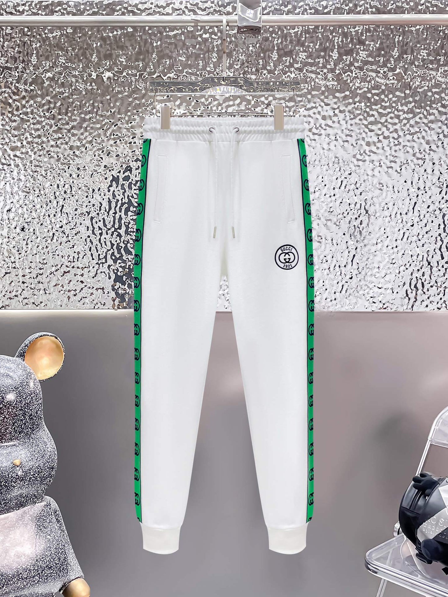 Gucci Interlocking G Gucci 1921 Technical Jersey Tracksuit White CUSTOM
