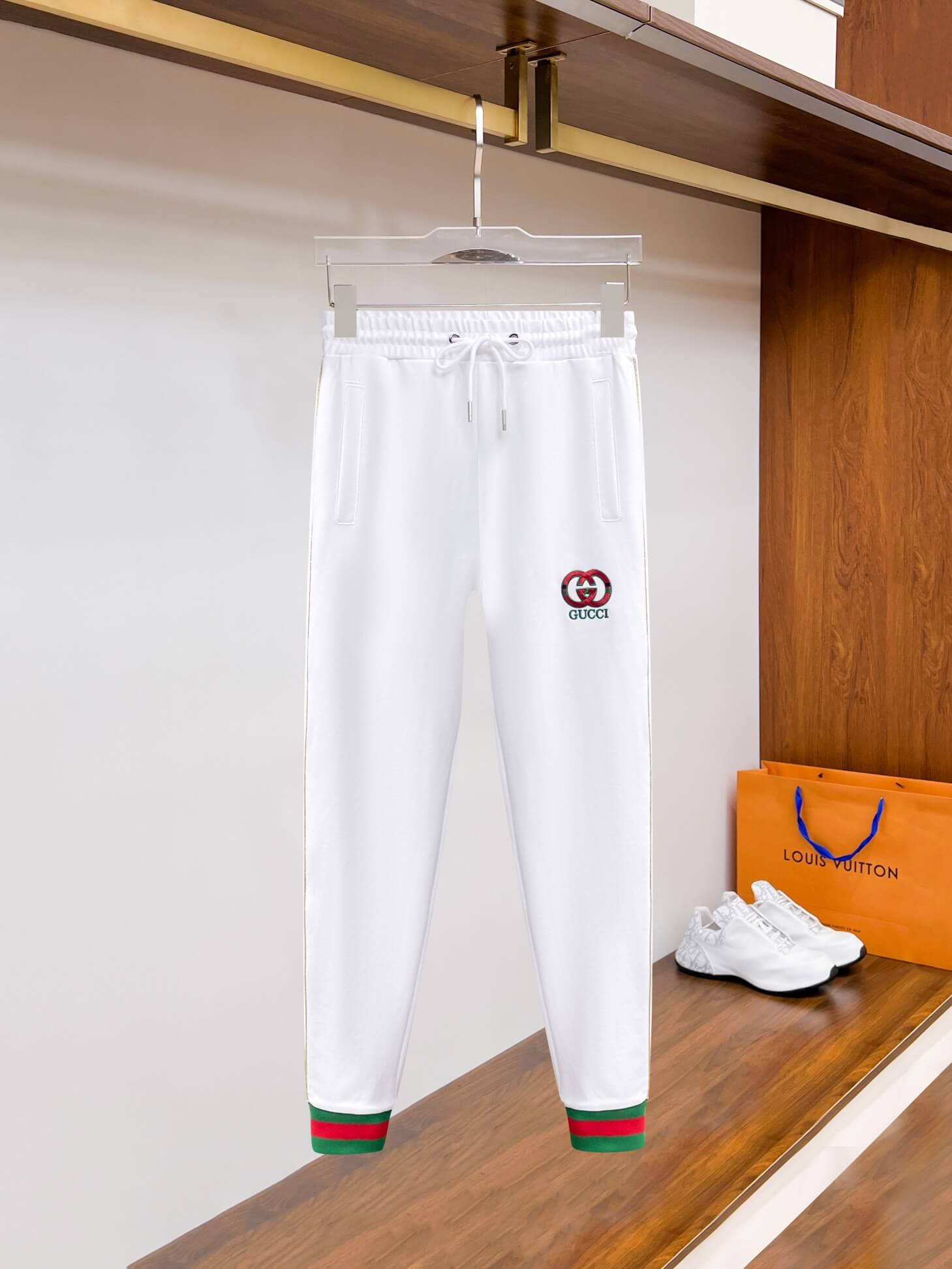 Gucci Round Interlocking G Technical Jersey Tracksuit White CUSTOM