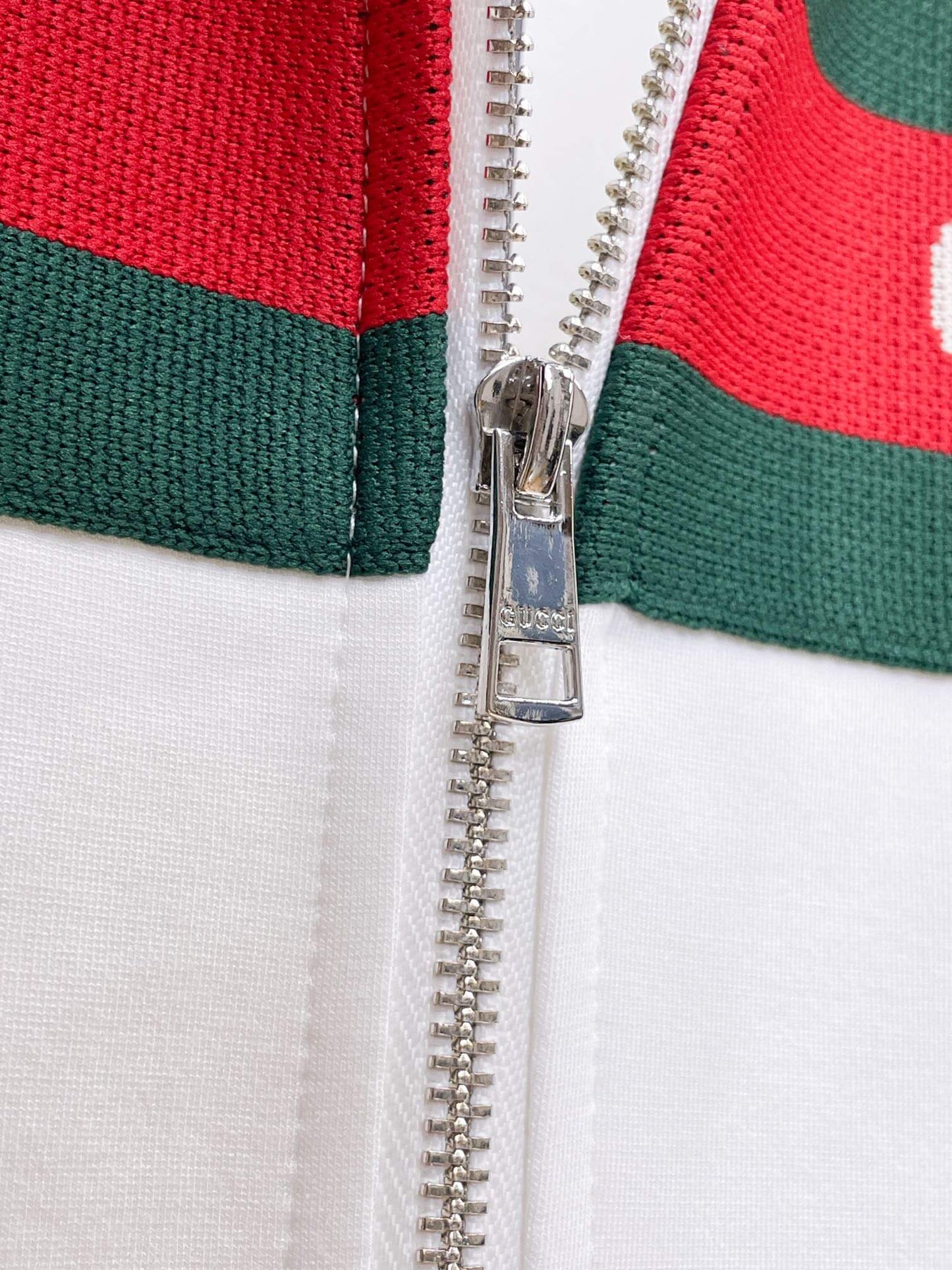 Gucci Web Stripe Technical Jersey Tracksuit White with Logo Chest Band CUSTOM