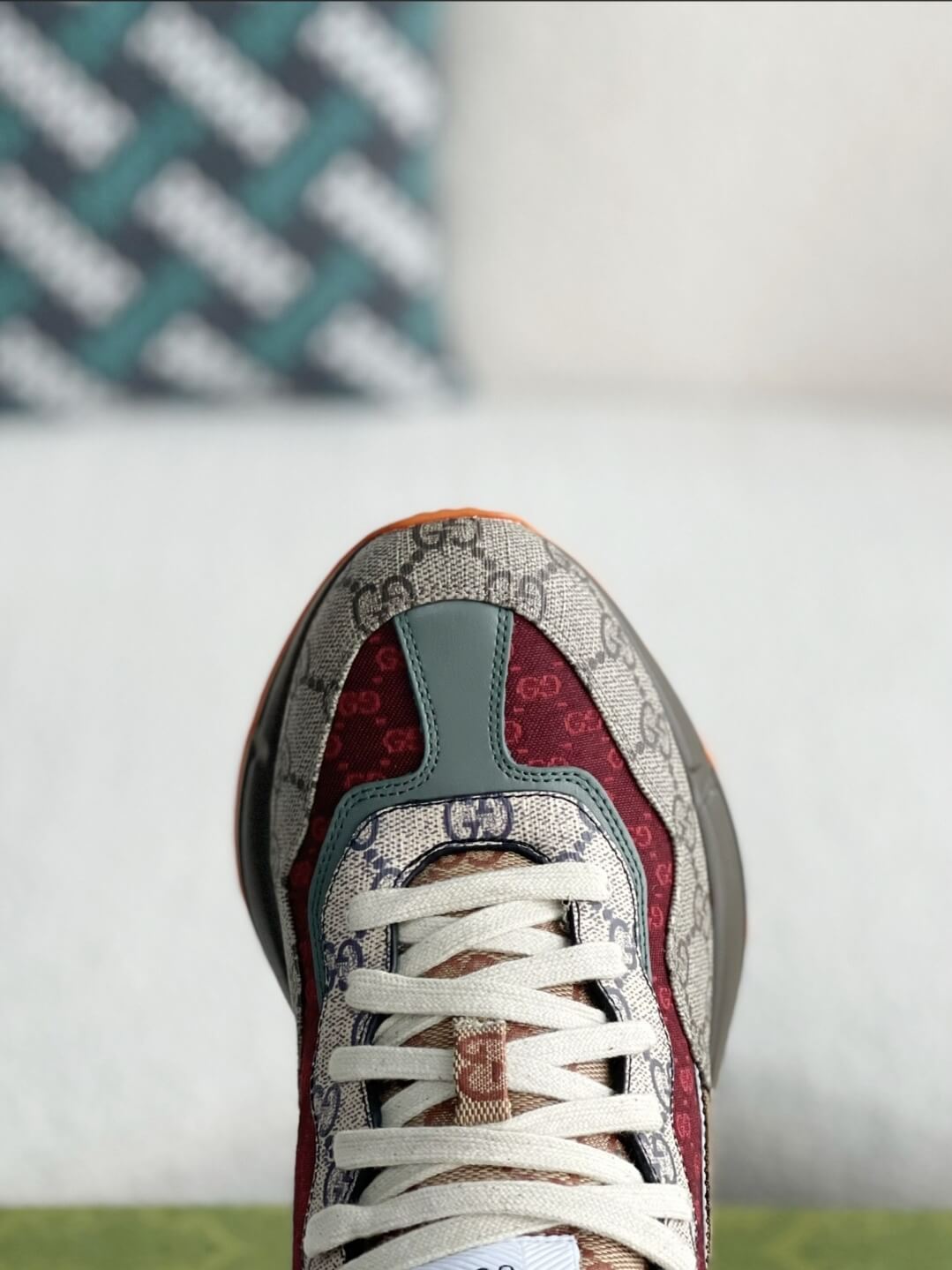 Gucci Rhyton Sneaker – Multicolor GG Supreme Canvas & Bordeaux CUSTOM
