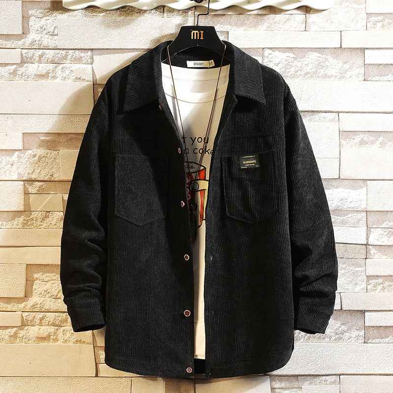 Velvet Pattern Point Collar Style Shirt