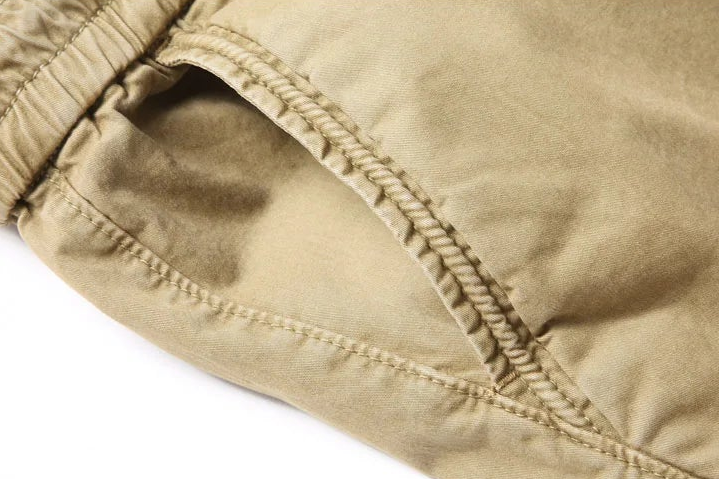 Rib Style Side Pockets Cargo Pants