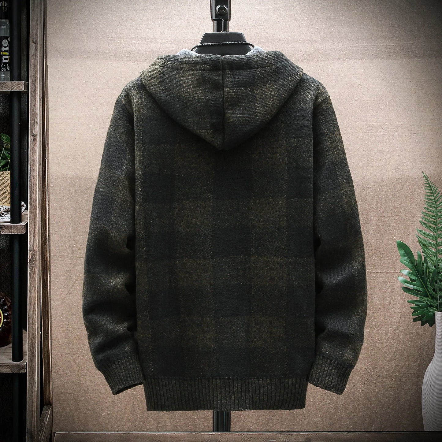 Plaid Chore Zipper Hoodie