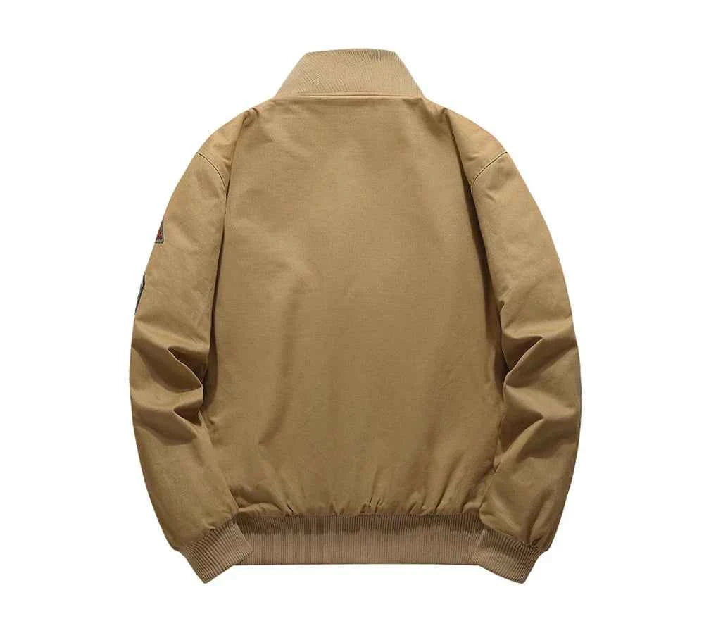 Patchwork Zipper Chief Bomber Jacket