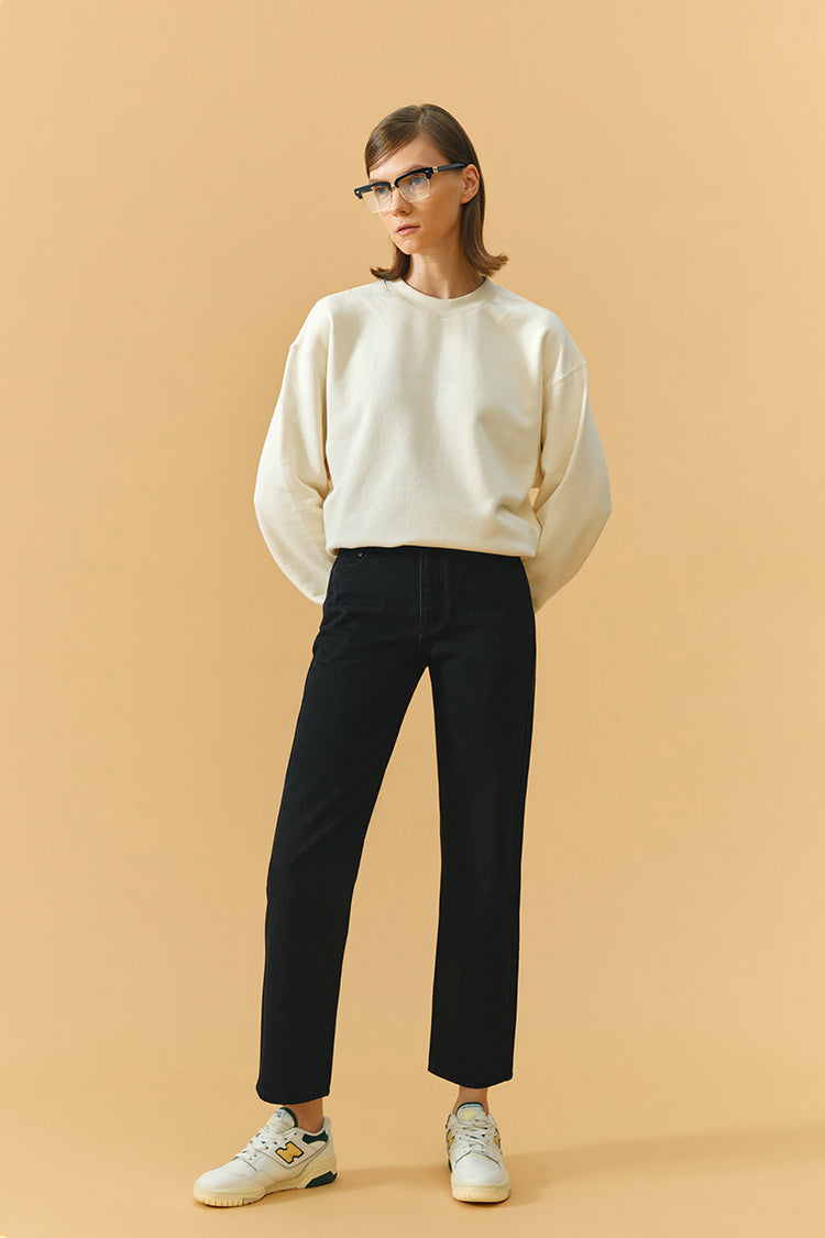 Chelsea High Rise Straight Crop Jeans HJ005 - JUSTLUXURY